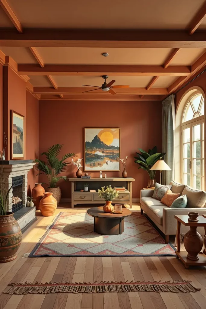 63 Eclectic Living Room Design with Natural Textures