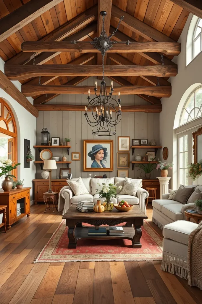 62 Eclectic Farmhouse Interior Design with Natural Textures and Rustic Charm