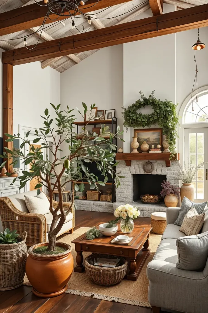 63 Creative Farmhouse Living Room With Antique Textures
