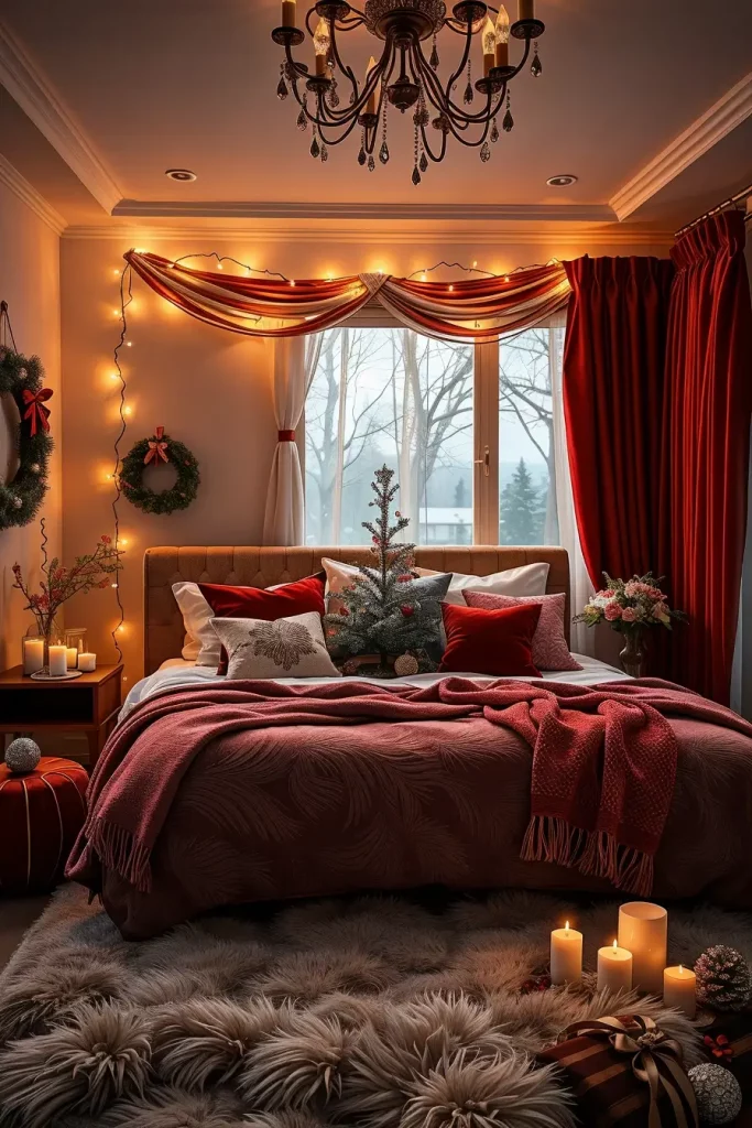 62 Christmas Bedroom Decor Ideas 2025: Cozy & Modern Holiday Inspiration