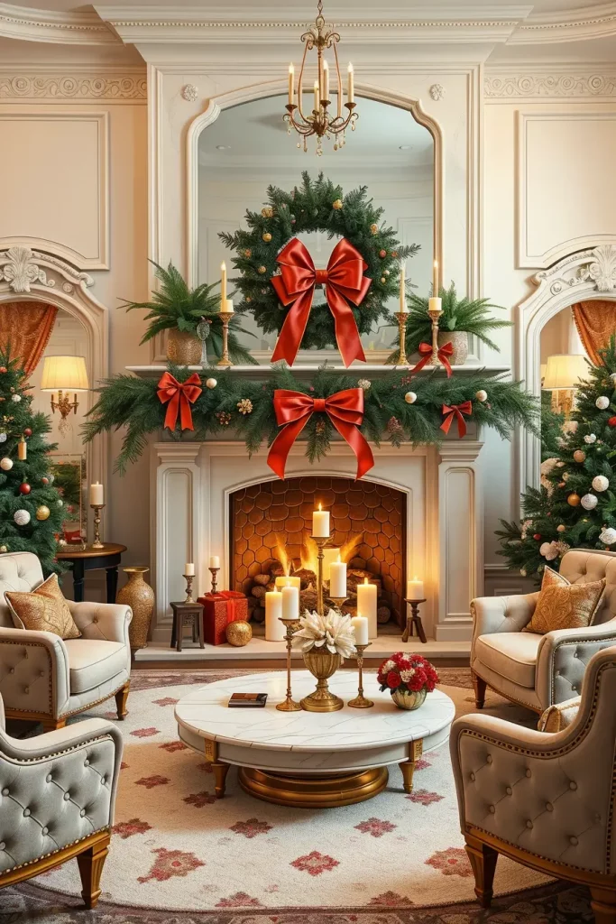 64 Christmas Mantle Decor Ideas 2025 to Style Your Fireplace Beautifully