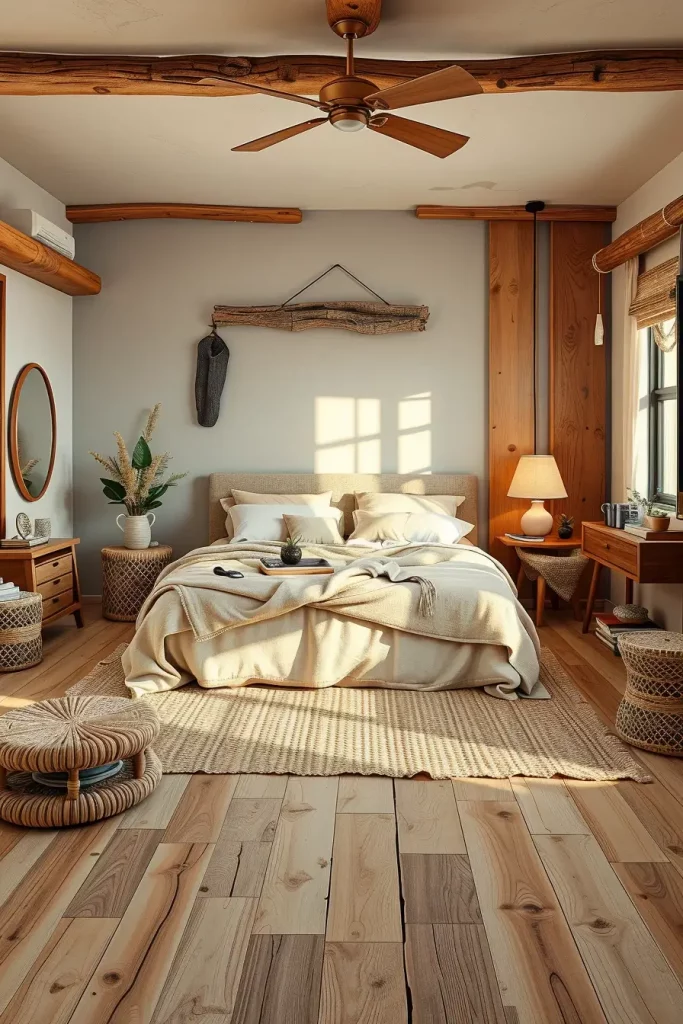 60 Eclectic Bedroom Design With Natural Textures for a Stylish and Cozy Interior