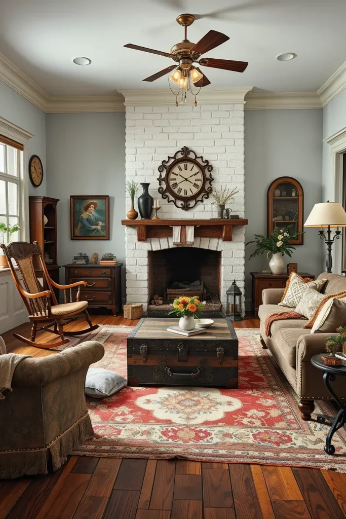63 Creative Farmhouse Living Room With Antique Textures