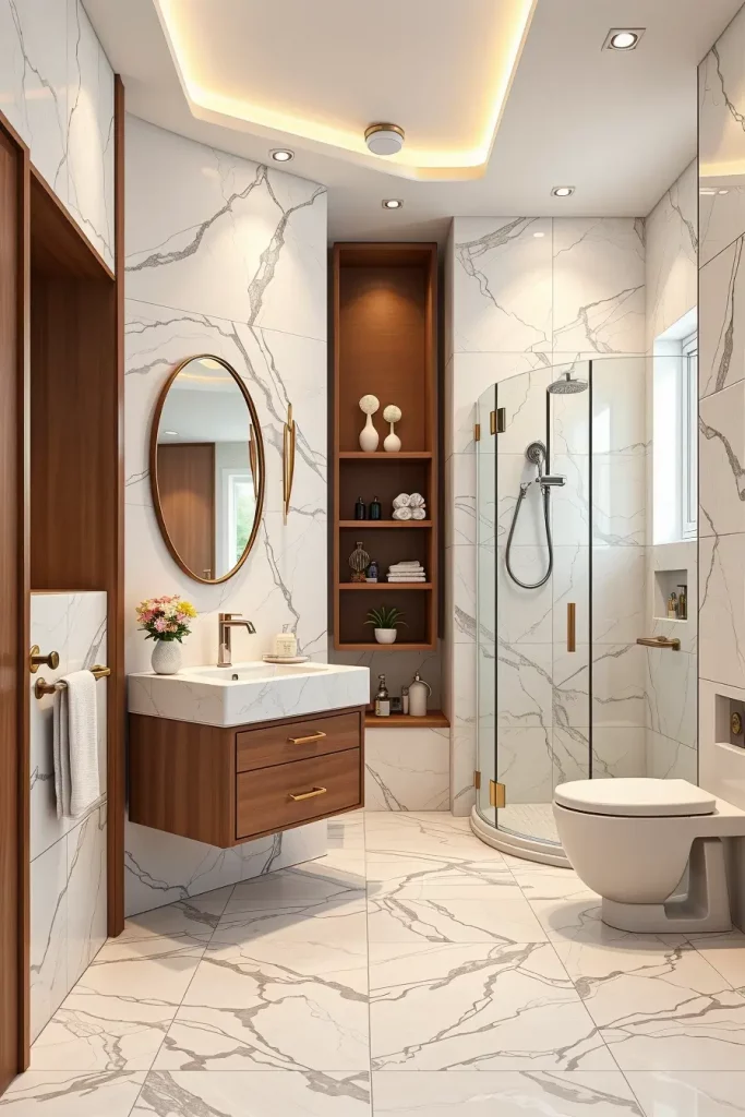 64 Luxury Bathroom Tile Idea for Elegant and Timeless Designs
