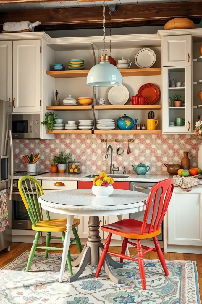 64 Color-Drenched Eclectic Kitchen With Whimsical Flair Ideas
