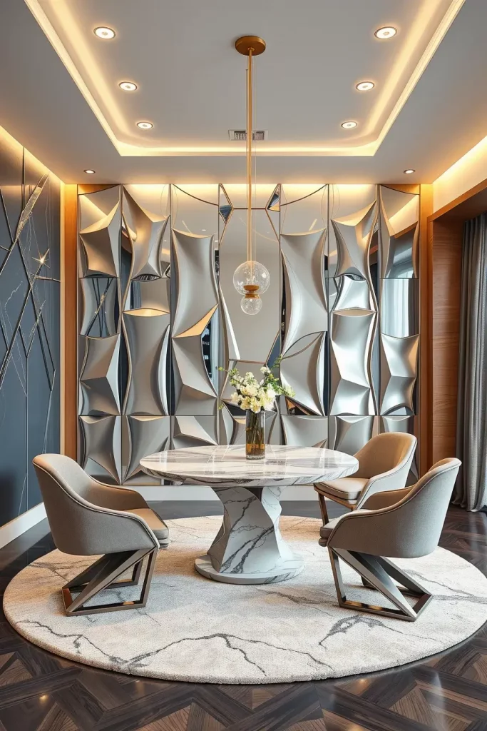 62 Dining Room Accent Wall in a Surreal-Style