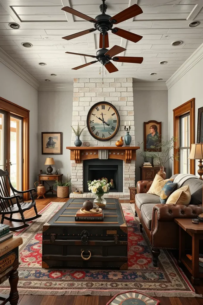63 Creative Farmhouse Living Room With Antique Textures