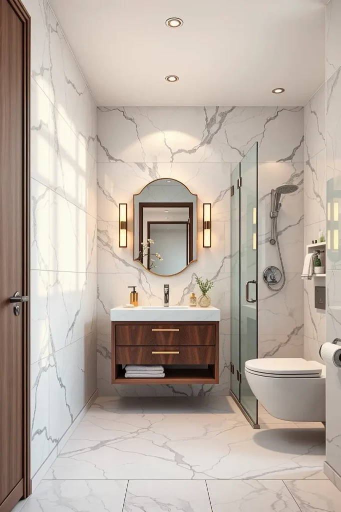 64 Luxury Bathroom Tile Idea for Elegant and Timeless Designs
