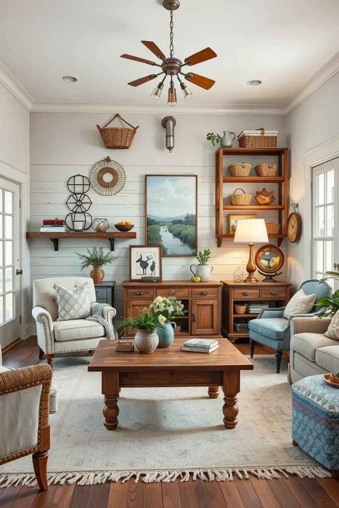 64 Rustic Farmhouse Living Room Ideas for a Cozy and Timeless Home