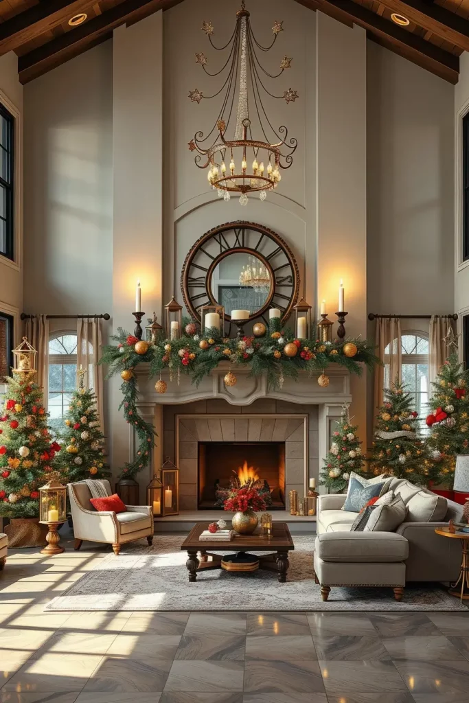 64 Christmas Mantle Decor Ideas 2025 to Style Your Fireplace Beautifully