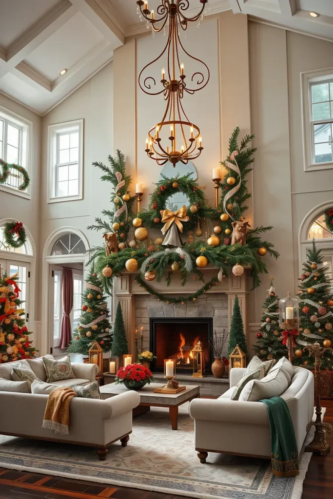 64 Christmas Mantle Decor Ideas 2025 to Style Your Fireplace Beautifully