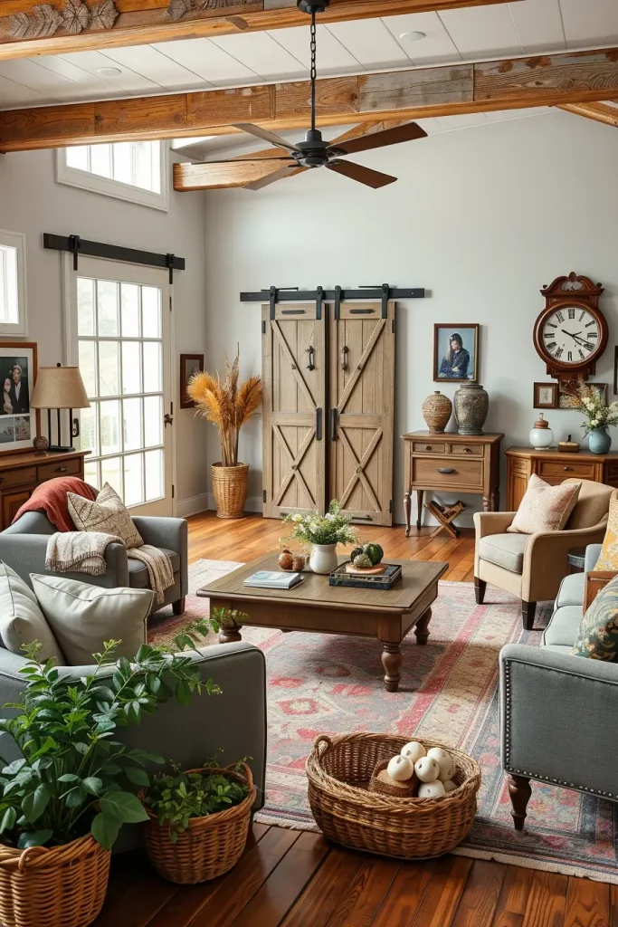 64 Rustic Farmhouse Living Room Ideas for a Cozy and Timeless Home