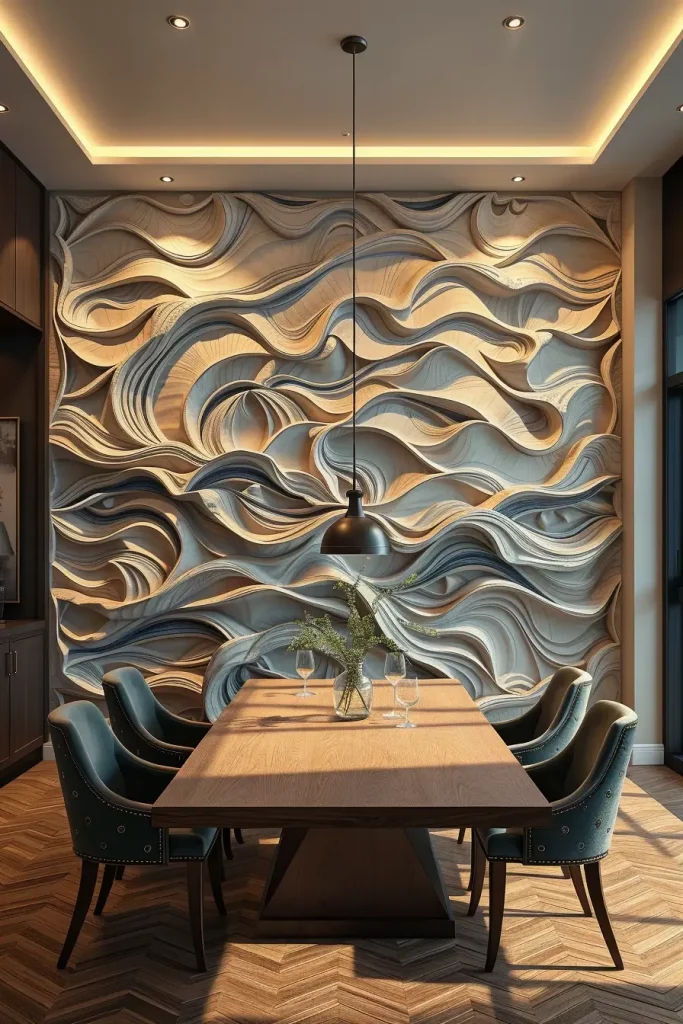 62 Dining Room Accent Wall in a Surreal-Style