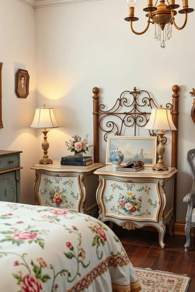 65 Vintage Bedroom with Hand-Painted Furniture Ideas for Timeless Charm