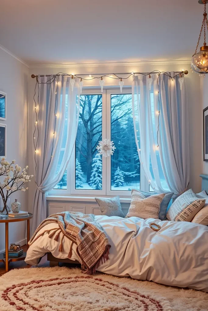 60 Christmas Lights in the Bedroom 2025: Magical and Cozy Holiday Ideas