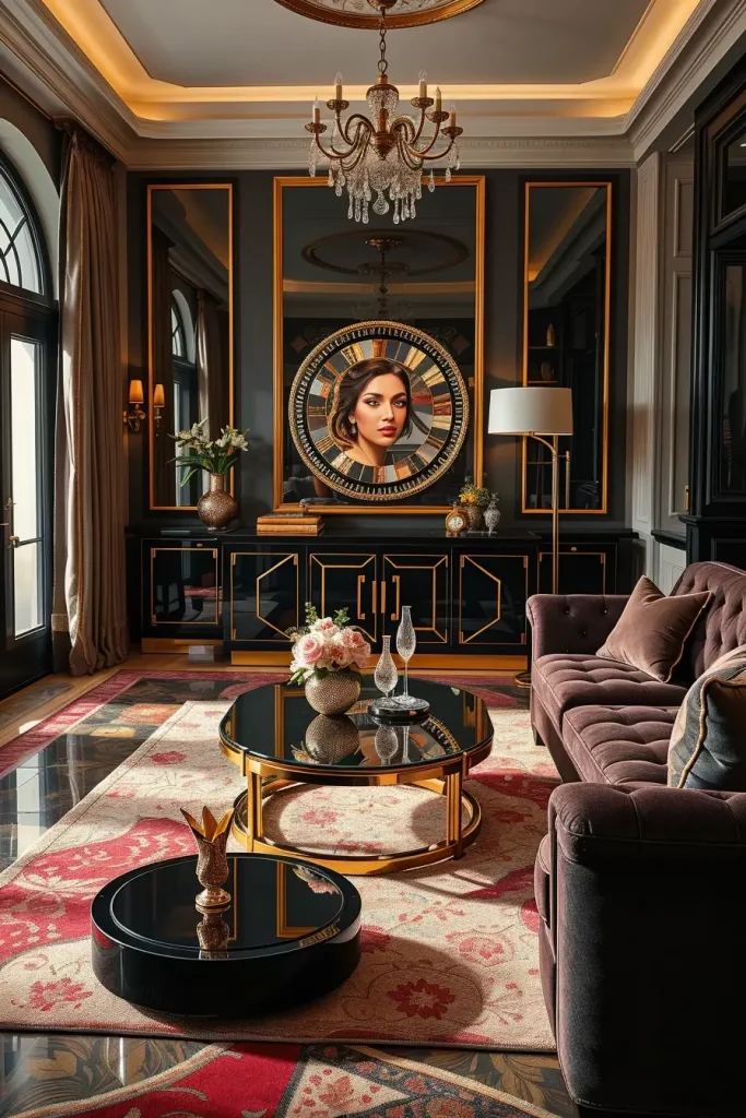 64 Stunning Art Deco Revival Living Room Décor Ideas for Glamorous Interiors