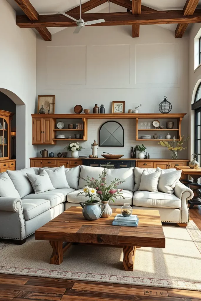 64 Rustic Farmhouse Living Room Ideas for a Cozy and Timeless Home