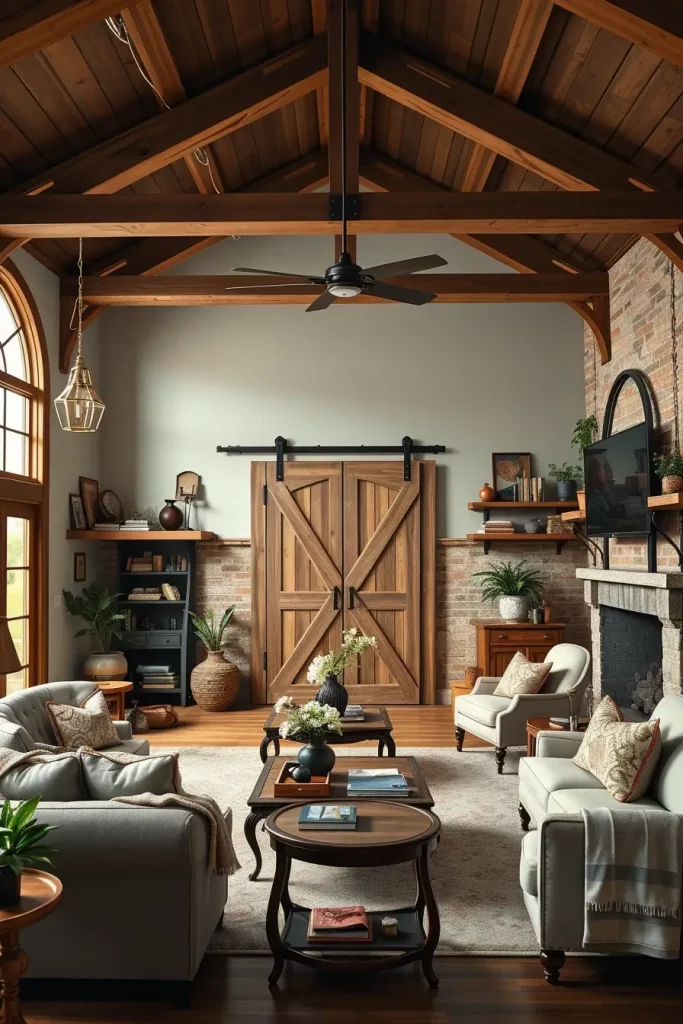 62 Eclectic Farmhouse Interior Design with Natural Textures and Rustic Charm