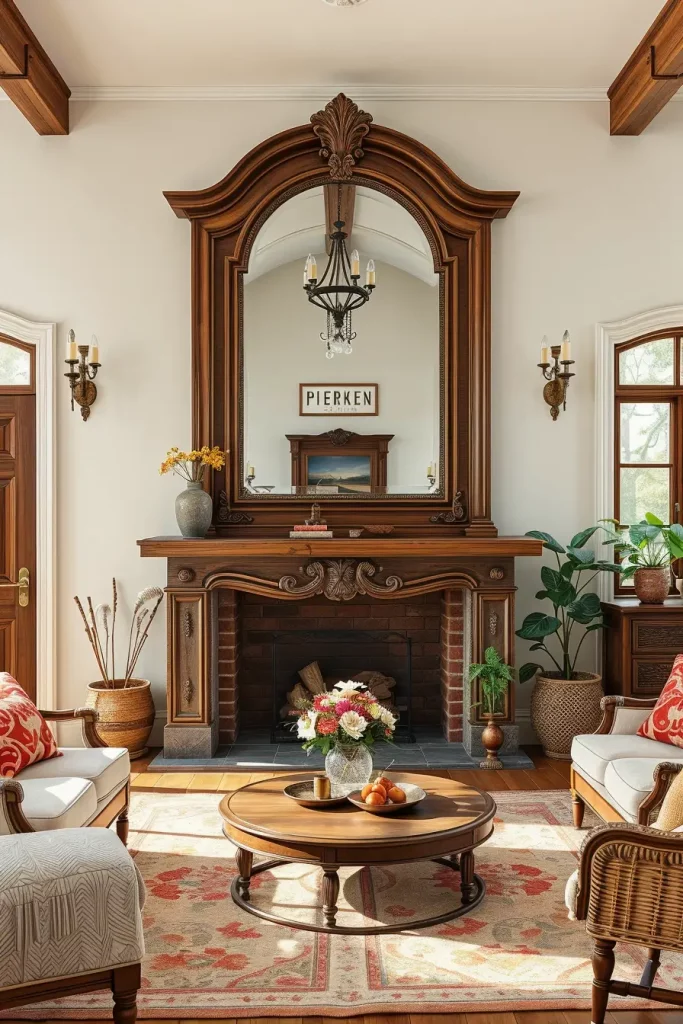 63 Creative Farmhouse Living Room With Antique Textures