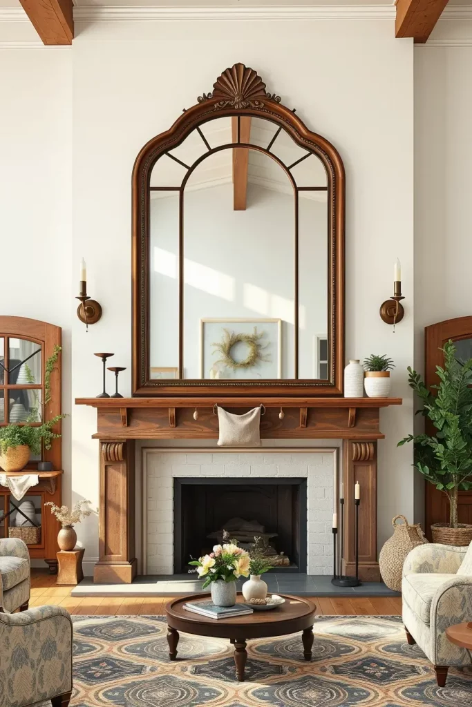 63 Creative Farmhouse Living Room With Antique Textures