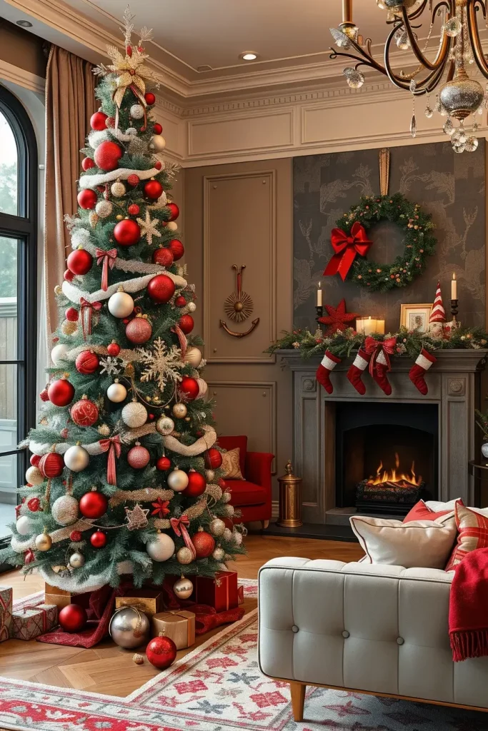 63 Red and Silver Christmas Tree 2025 Ideas for a Timeless Holiday Look
