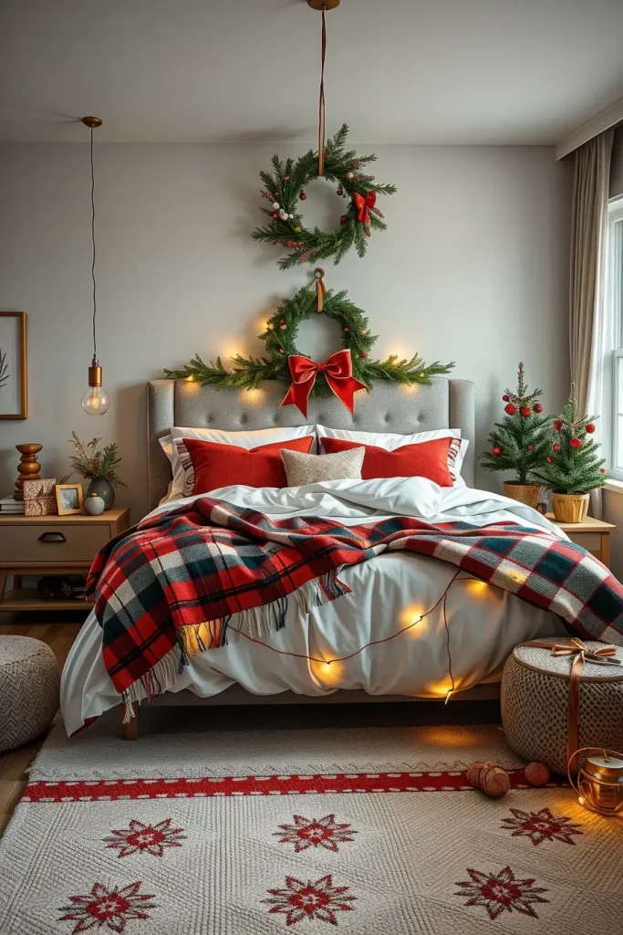 65 Best Xmas Bedroom Decor Ideas 2025 to Create a Cozy and Magical Holiday Retreat