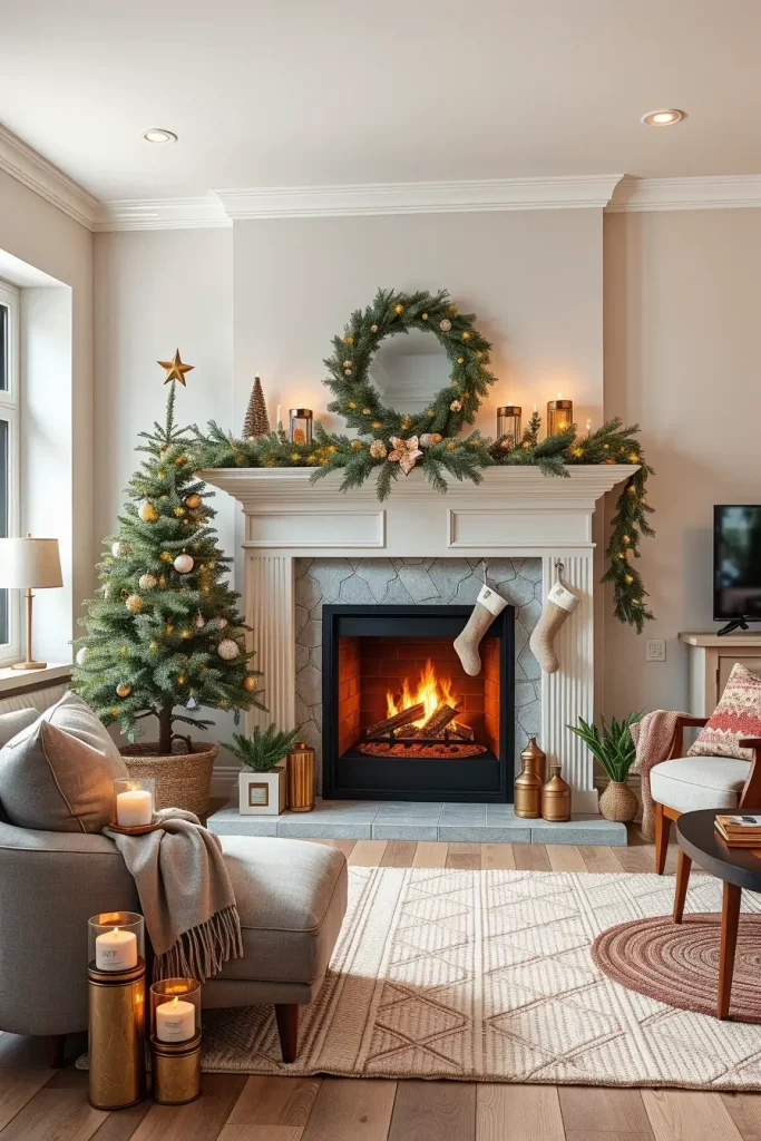 64 Mantle Xmas Decorations Ideas 2025: Stylish, Modern & Unique Fireplace Inspiration