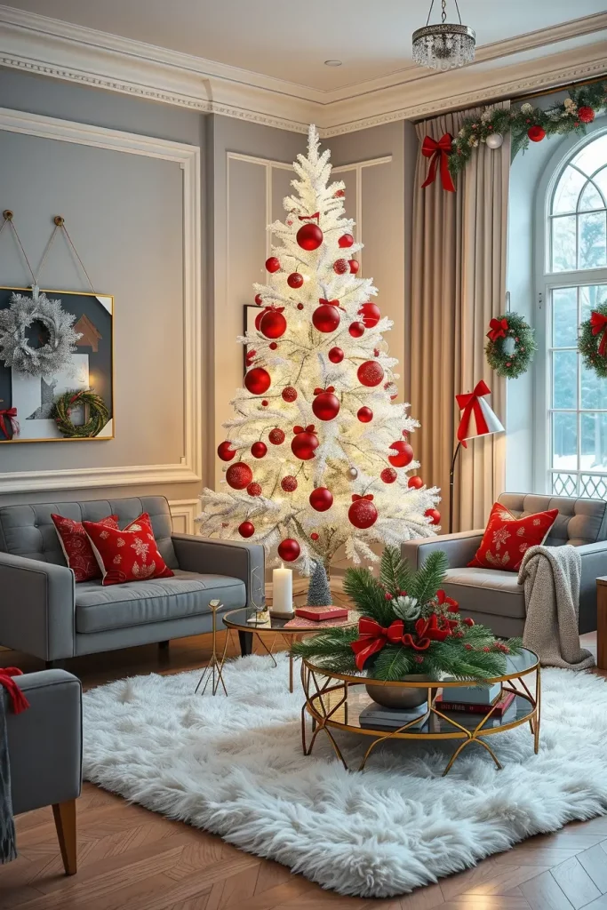 64 Red and White Christmas Tree 2025 Ideas for a Stylish Holiday Home