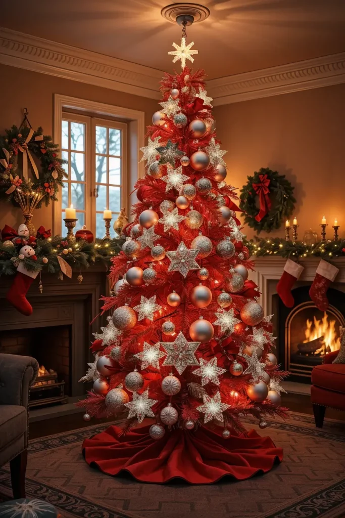 63 Red and Silver Christmas Tree 2025 Ideas for a Timeless Holiday Look