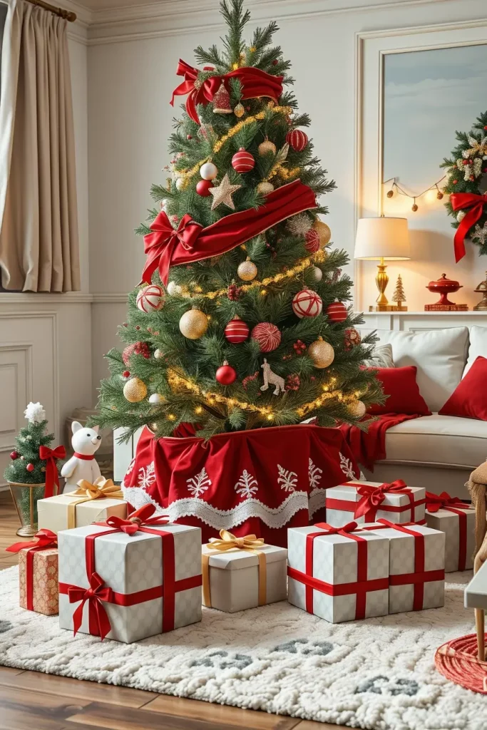 64 Red and White Christmas Tree 2025 Ideas for a Stylish Holiday Home