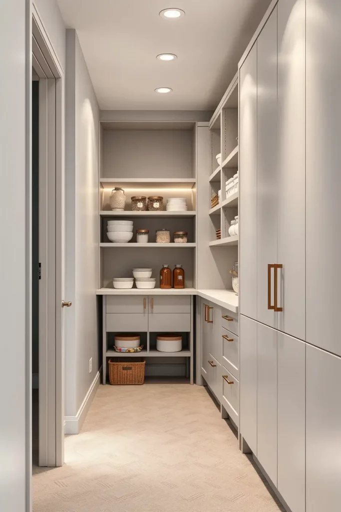 64 Narrow Walk-In Pantry Ideas 2026 for Smart and Stylish Small Spaces