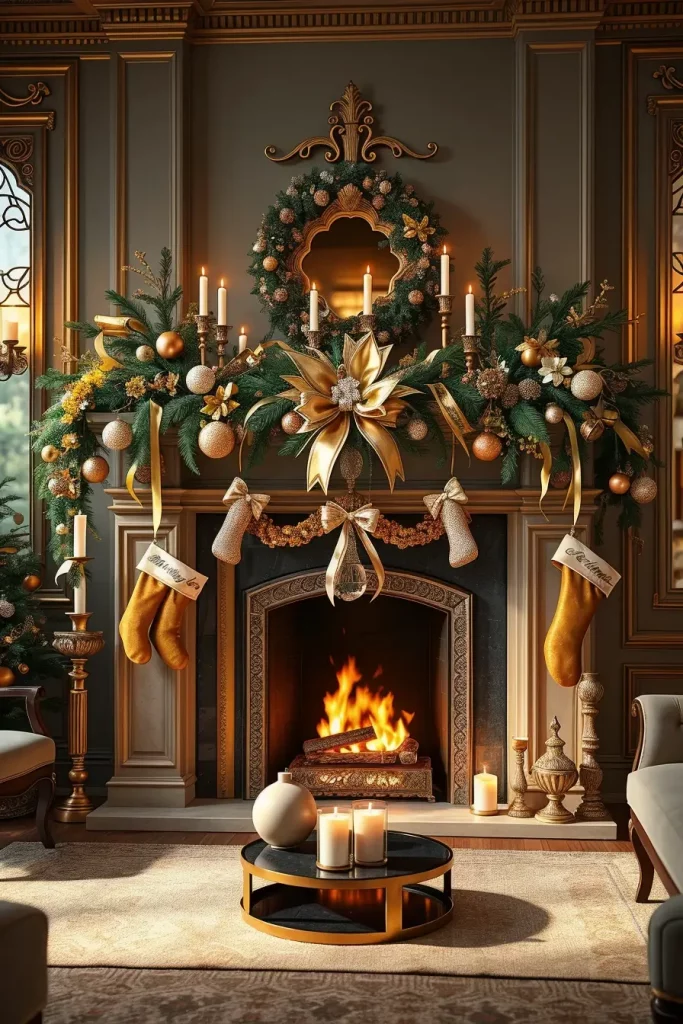 64 Mantle Xmas Decorations Ideas 2025: Stylish, Modern & Unique Fireplace Inspiration
