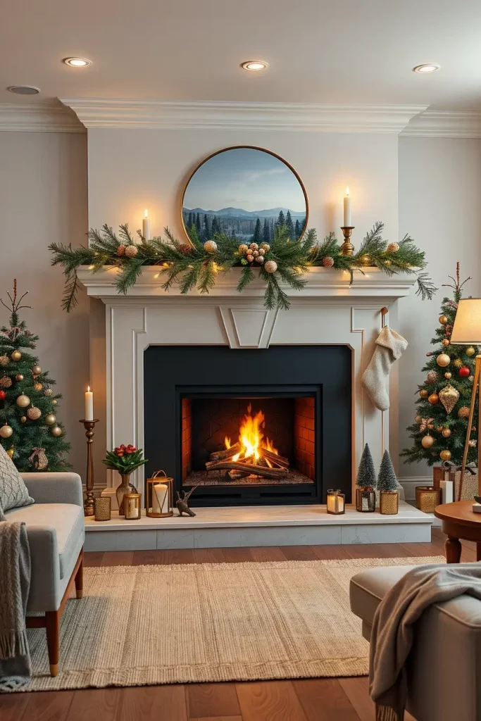 64 Mantle Xmas Decorations Ideas 2025: Stylish, Modern & Unique Fireplace Inspiration