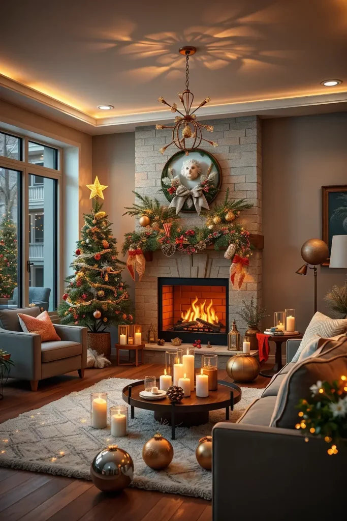 64 Mantle Xmas Decorations Ideas 2025: Stylish, Modern & Unique Fireplace Inspiration