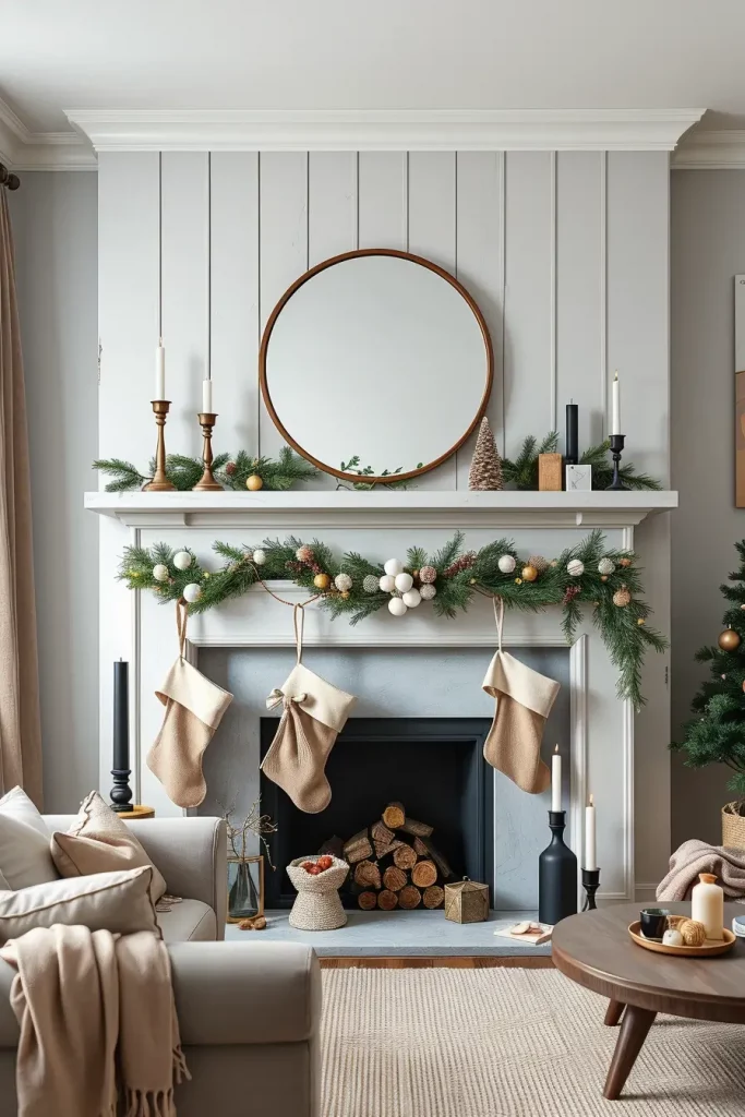 64 Mantle Xmas Decorations Ideas 2025: Stylish, Modern & Unique Fireplace Inspiration