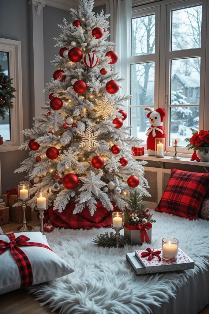 63 Red and Silver Christmas Tree 2025 Ideas for a Timeless Holiday Look