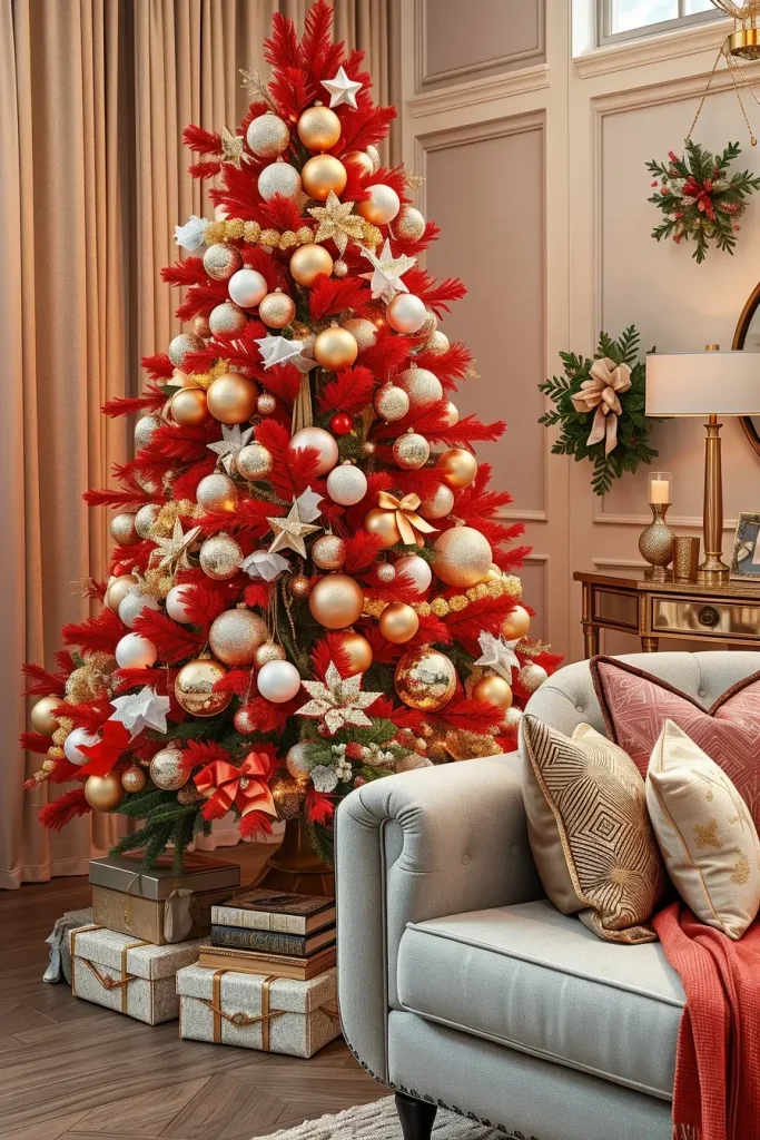 64 Red and White Christmas Tree 2025 Ideas for a Stylish Holiday Home