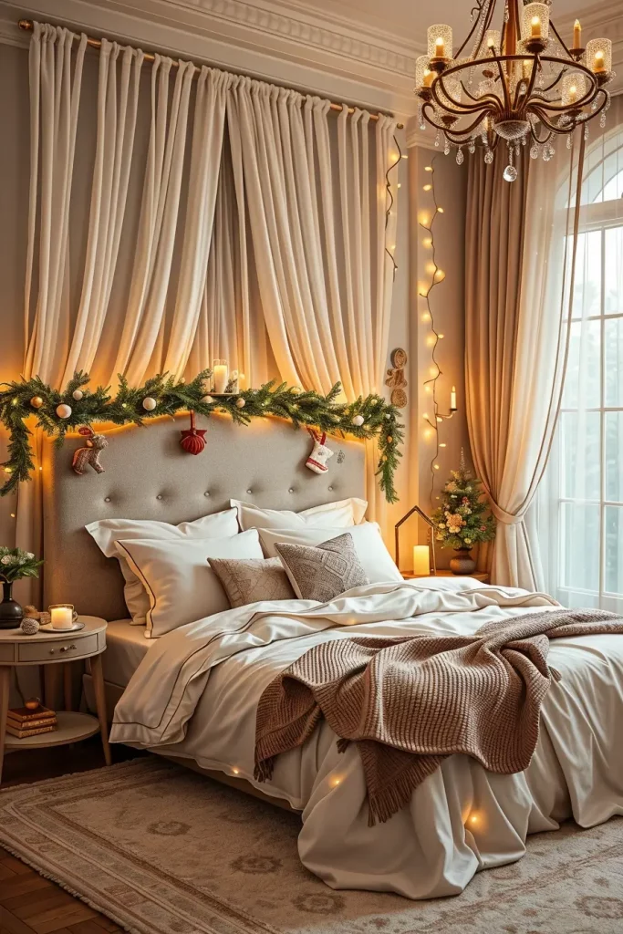 65 Best Xmas Bedroom Decor Ideas 2025 to Create a Cozy and Magical Holiday Retreat