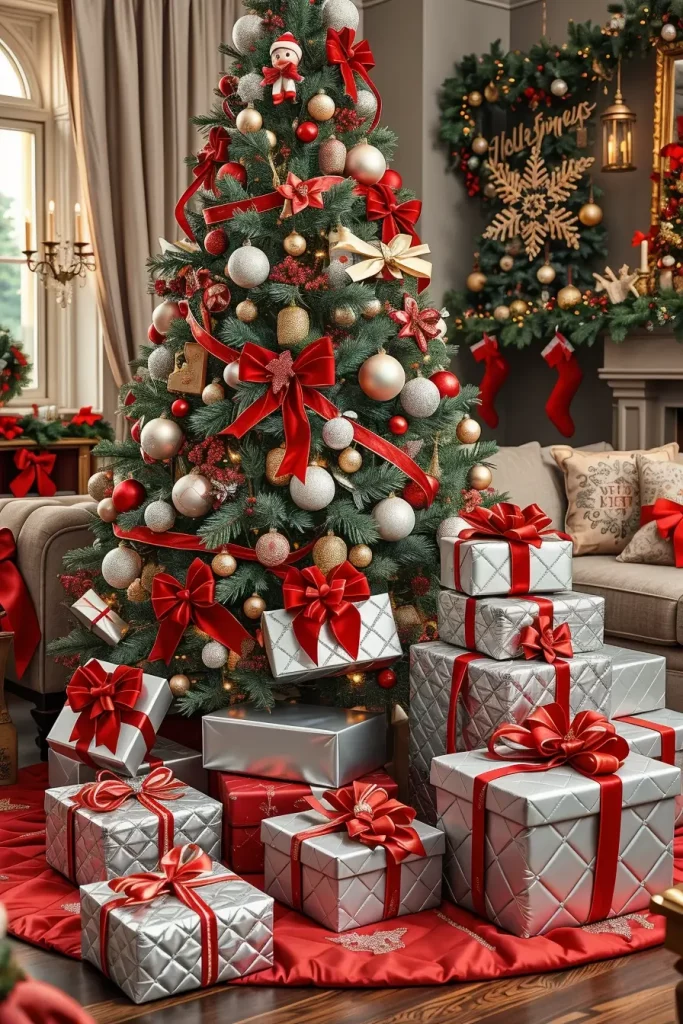 63 Red and Silver Christmas Tree 2025 Ideas for a Timeless Holiday Look