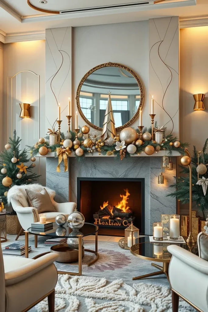 64 Mantle Xmas Decorations Ideas 2025: Stylish, Modern & Unique Fireplace Inspiration