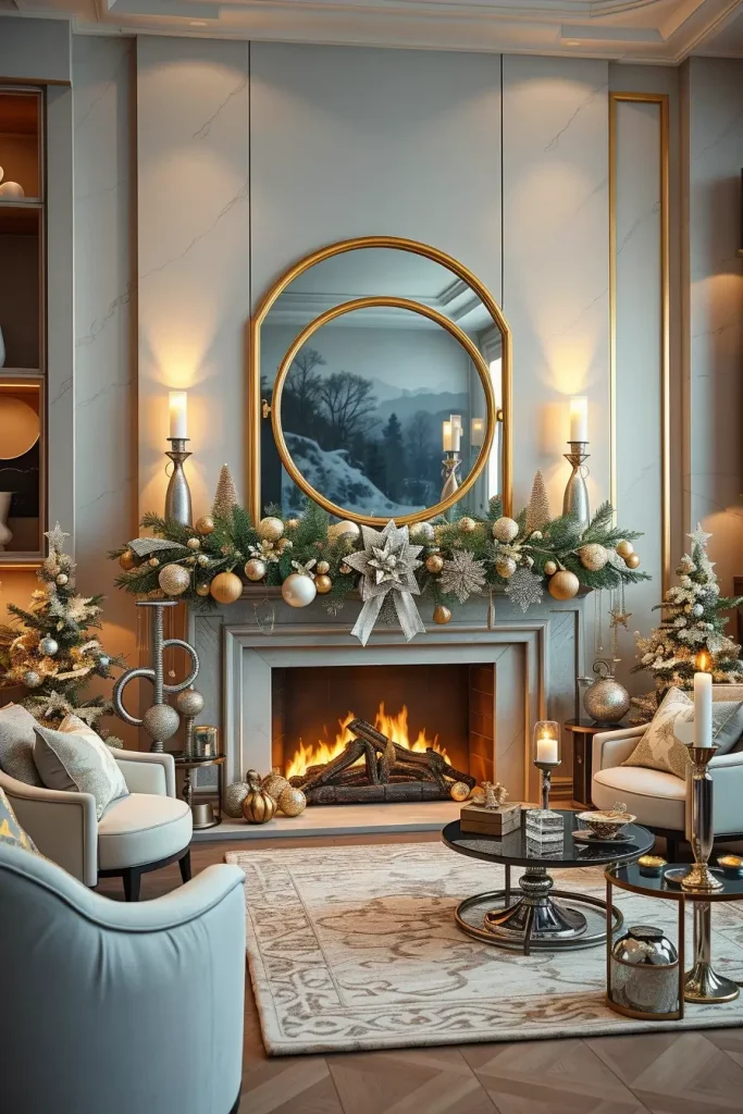 64 Mantle Xmas Decorations Ideas 2025: Stylish, Modern & Unique Fireplace Inspiration