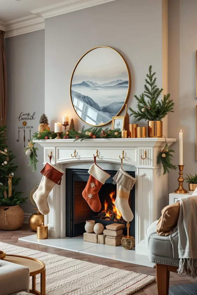64 Mantle Xmas Decorations Ideas 2025: Stylish, Modern & Unique Fireplace Inspiration