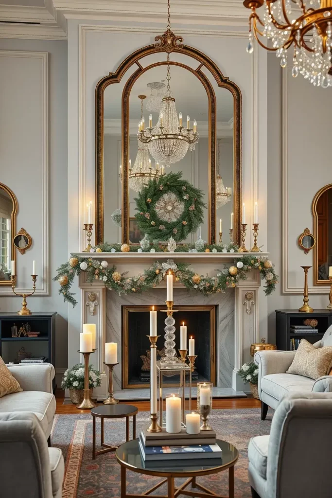 64 Mantle Xmas Decorations Ideas 2025: Stylish, Modern & Unique Fireplace Inspiration