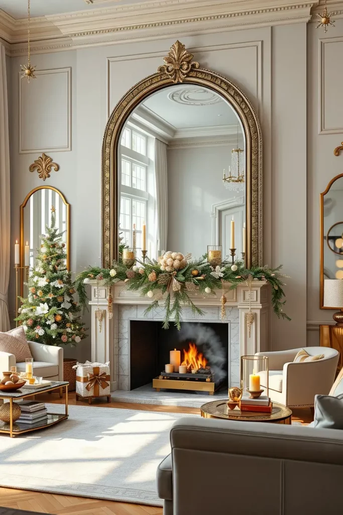 64 Mantle Xmas Decorations Ideas 2025: Stylish, Modern & Unique Fireplace Inspiration