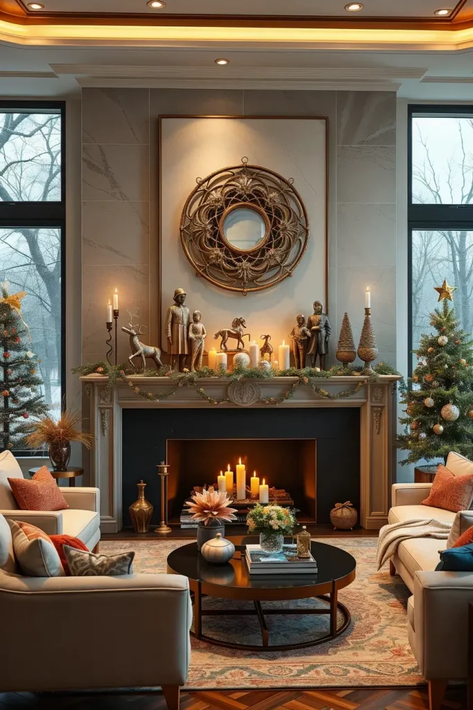 64 Mantle Xmas Decorations Ideas 2025: Stylish, Modern & Unique Fireplace Inspiration
