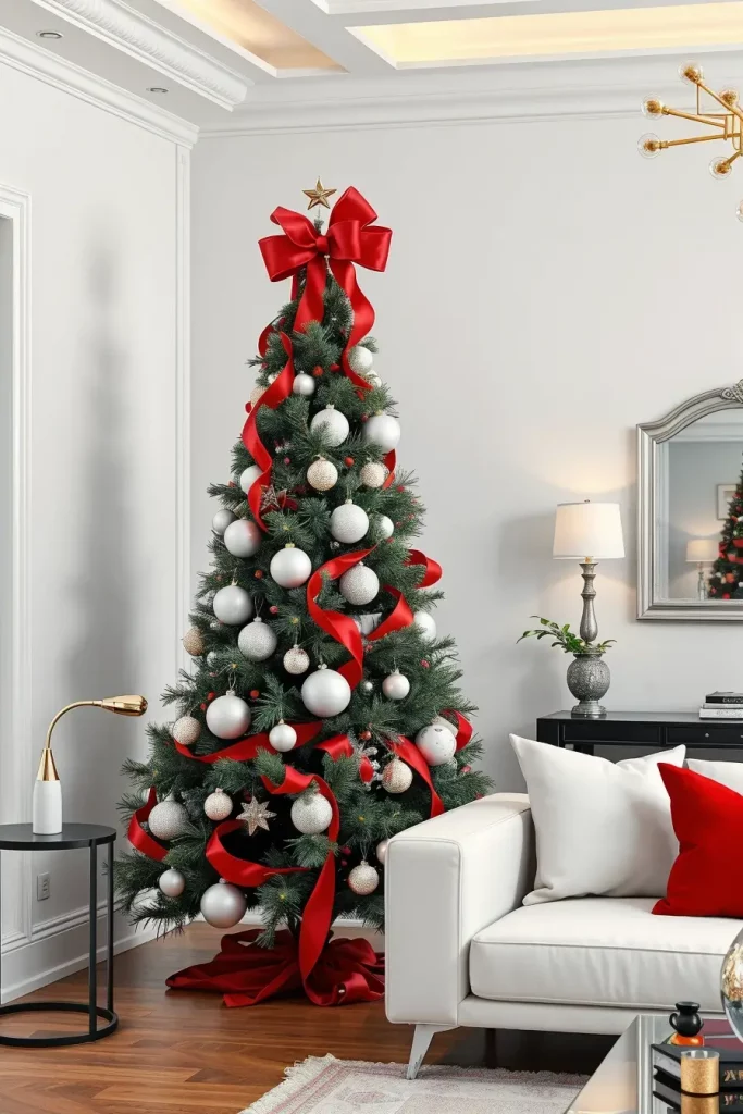 63 Red and Silver Christmas Tree 2025 Ideas for a Timeless Holiday Look