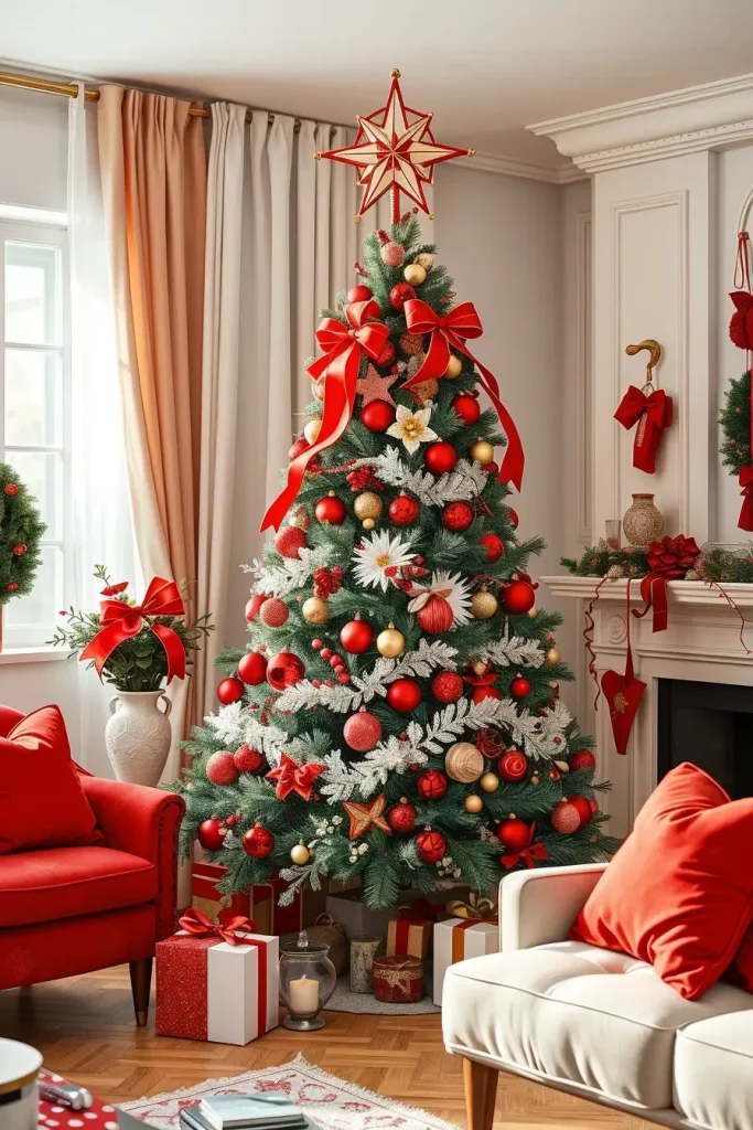 64 Red and White Christmas Tree 2025 Ideas for a Stylish Holiday Home