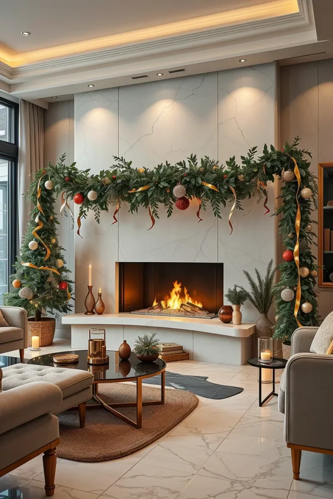 64 Mantle Xmas Decorations Ideas 2025: Stylish, Modern & Unique Fireplace Inspiration