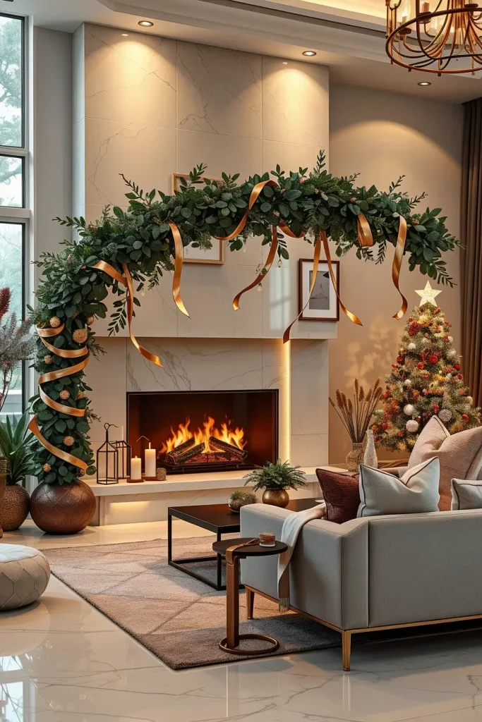 64 Mantle Xmas Decorations Ideas 2025: Stylish, Modern & Unique Fireplace Inspiration