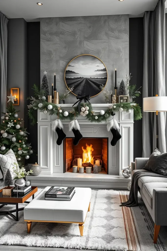 64 Mantle Xmas Decorations Ideas 2025: Stylish, Modern & Unique Fireplace Inspiration